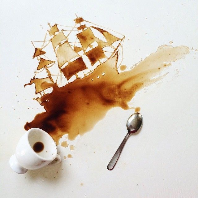 640x640 Coffee Painting - Coffee Art Painting
