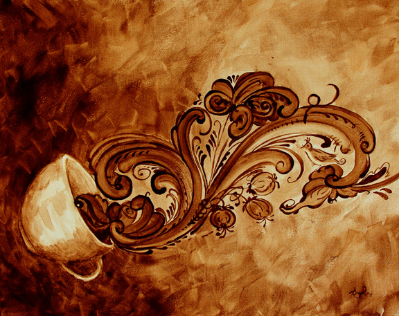 576x457 Kaffe Rogaland Coffee Art - Coffee Art Painting