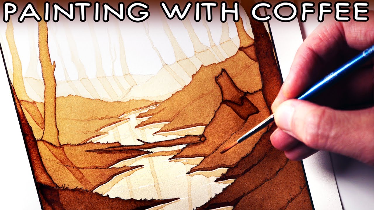 1280x720 Painting With Coffee - Coffee Art Painting