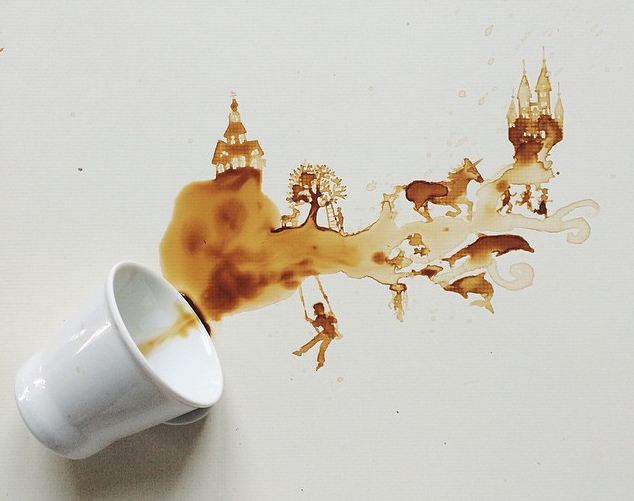 634x501 Coffee Art Painting, Irina Nikitina [634 501] 2015 - Coffee Art Painting