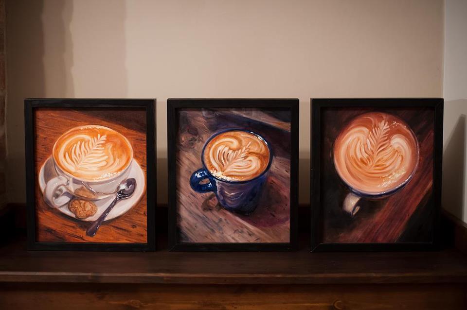 960x638 Coffee Bliss, A New Set Of Oil Paintings All About Latte Art, Fine - Coffee Art Painting