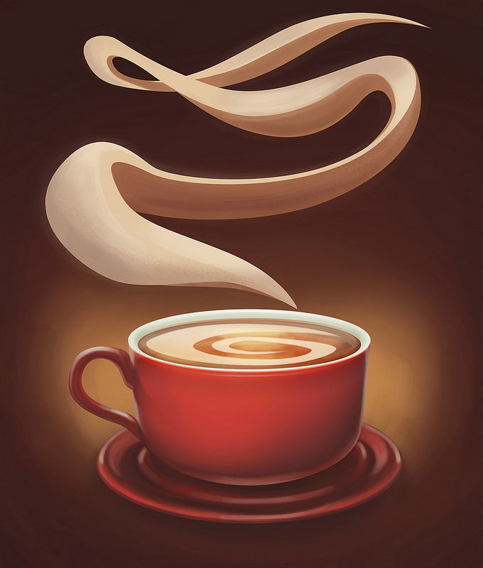 680x800 Coffee Mug Painting David Edwards Coffee Painting Stock Image - Coffee Cup Painting