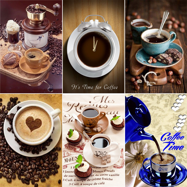 640x640 Needlework 5d Diy Diamond Painting Coffee Cup Cross Stitch Crafts - Coffee Cup Painting