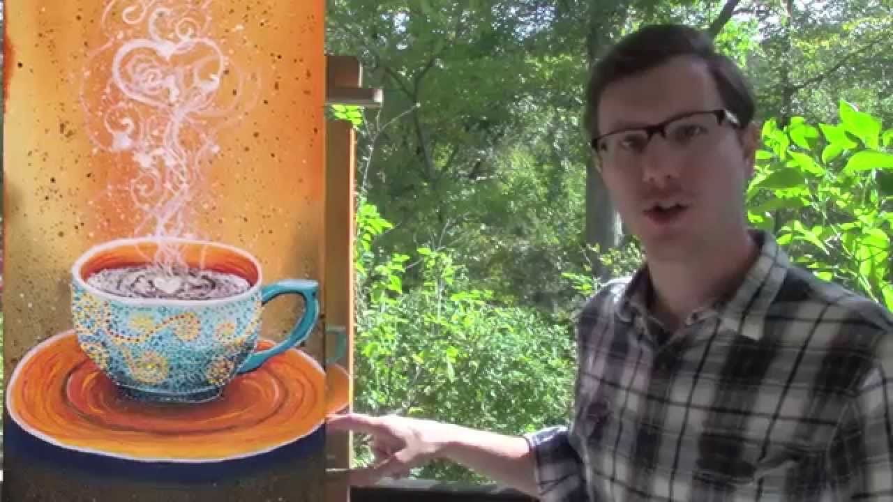 1280x720 Coffee Cup Workshop Trailer - Coffee Cup Painting On Canvas