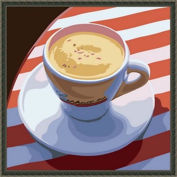 350x350 Diy Oil Pictures By Numbers Oil Painting Beginner Kit Canvas Oil - Coffee Cup Painting On Canvas