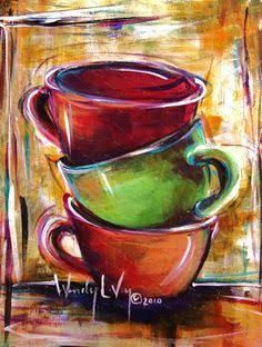 236x312 World's Best Cup Of Coffee! - Coffee Cup Painting On Canvas