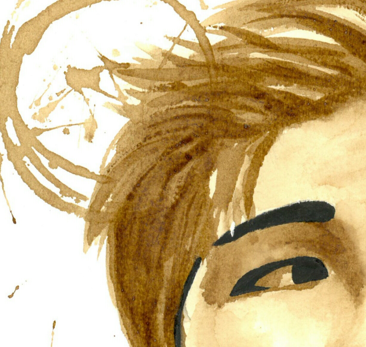 1225x1159 Rm Coffee Painting Posters Kpoppolis Online Store Powered By - Coffee Painting