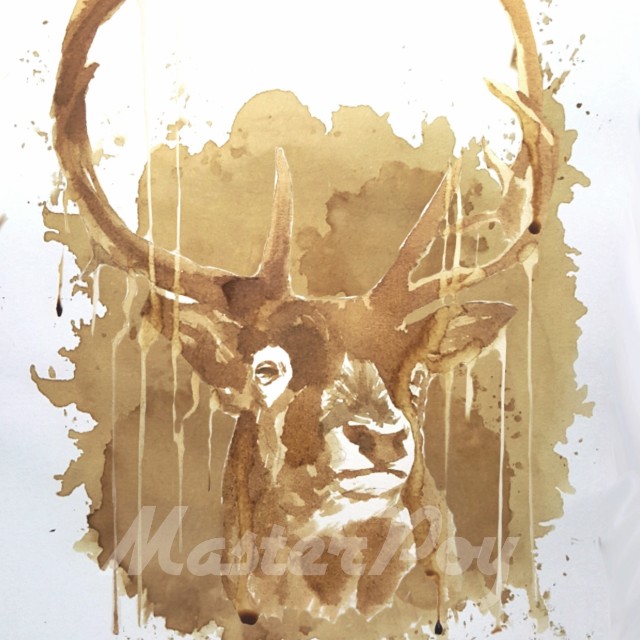 640x640 Coffee Painting, Design Amp Craft, Artwork On Carousell - Coffee Painting