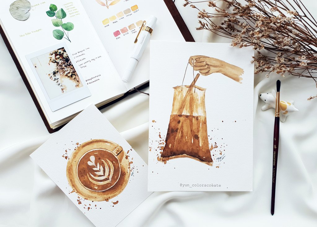 1024x734 Coffee Painting Workshop 1 Sep 2018 1pm Naiise - Coffee Painting