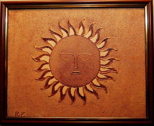 500x411 Coffee Painting Roopa Chadaga - Coffee Painting On Canvas