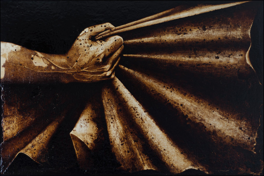 1093x731 Coffee Canvas 009 By Neutrinoz - Coffee Painting On Canvas