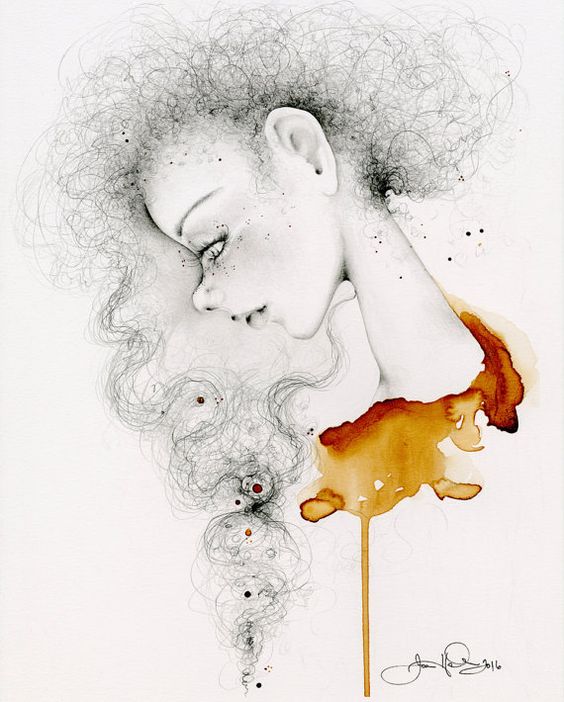 564x702 Cute And Curiously Satisfying Coffee Stain Art - Coffee Stain Painting