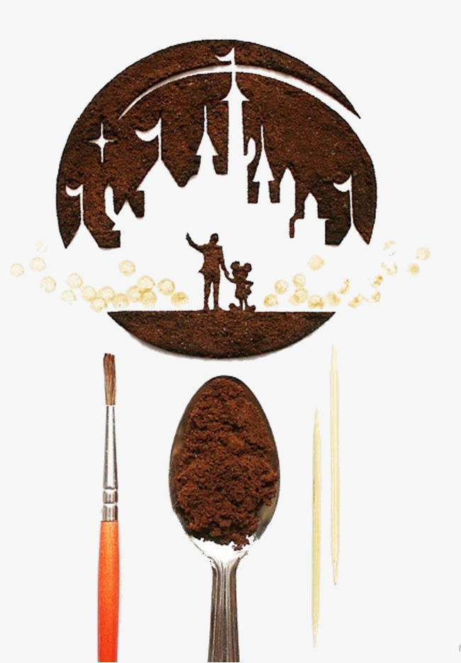 650x935 Coffee Stains Brush Painting, Coffee Stains, Brush, Castle Png - Coffee Stain Painting