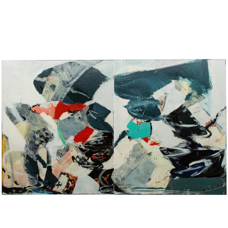 768x768 Ezra Cohen, Diptych, Usa, 2017 For Sale - Cohen Painting