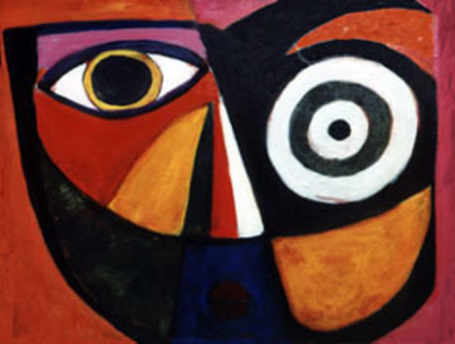 640x484 Isabel Cohen Artwork Mask Ii Original Painting Acrylic - Cohen Painting