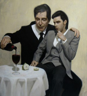 300x331 Nick Cave On Leonard Cohen's Lap, Or The Perfect Painting - Cohen Painting