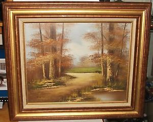 300x239 W.cohen River Landscape Original Oil On Canvas Painting Ebay - Cohen Painting