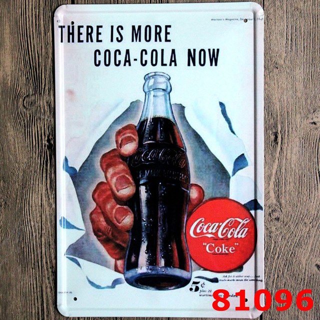640x640 Coke Tin Signs Movie Poster Art Cafe Bar Vintage Metal Painting - Coke Painting