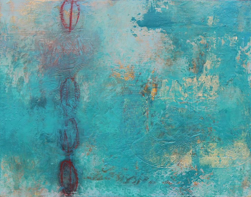 960x755 Breakthrough Cold Wax And Oil Painting Abstract - Cold Wax Painting