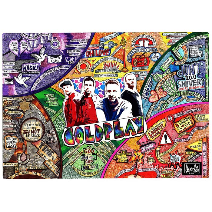 700x700 Coldplay Tribute (6 In 1 Art Poster) - Coldplay Painting
