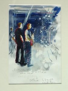 225x300 Unique Kurt Jackson Painting Of Coldplay Performing - Coldplay Painting