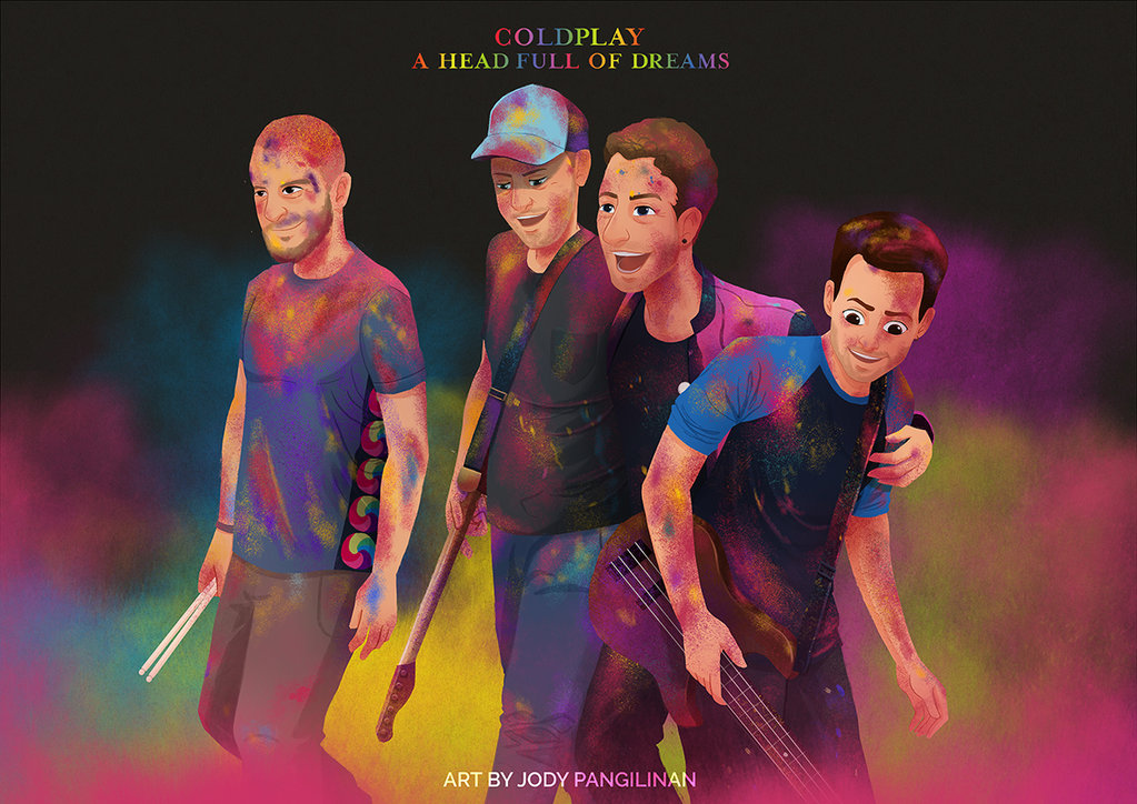 1023x724 Coldplay, A Head Full Of Dreams By Artbyjody - Coldplay Painting