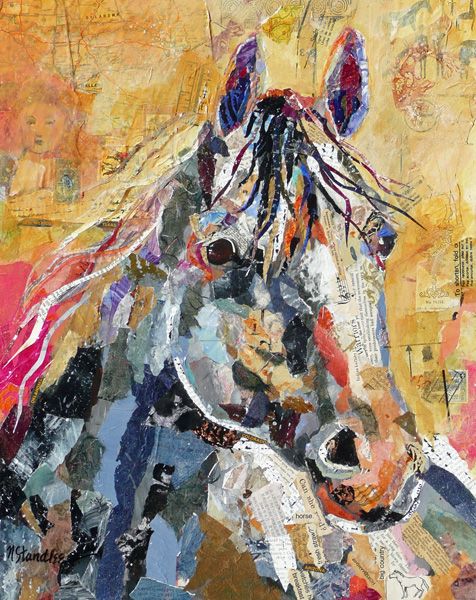 476x600 Nancy Standlee Fine Art Etsy, Nancystandleeart, Torn Paper - Collage Painting