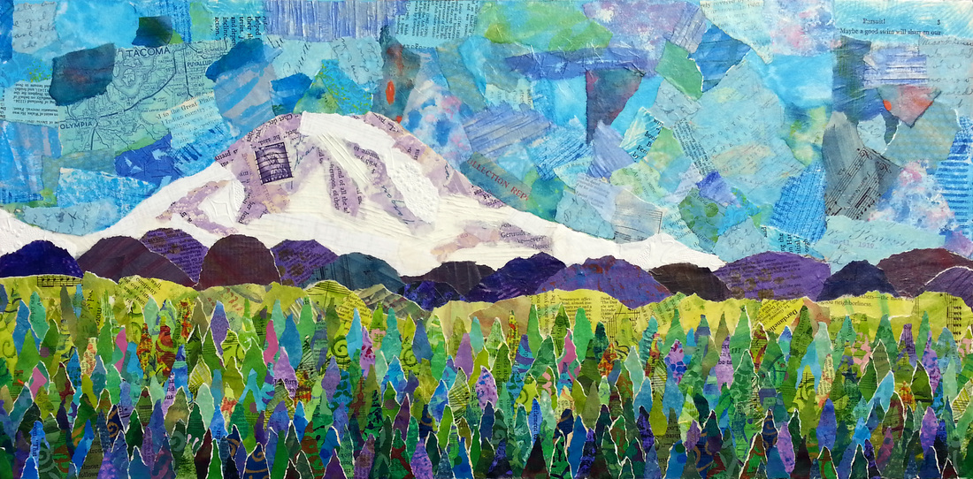 1100x542 Painted Paper Collage - Collage Painting