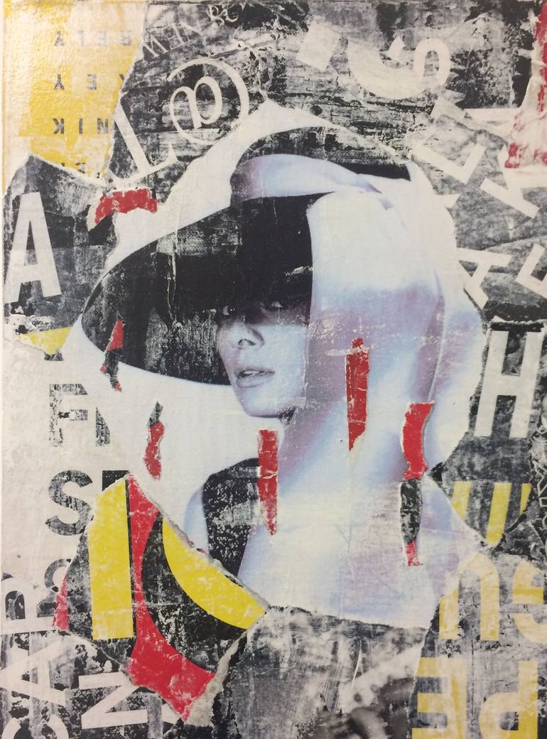 770x1040 Saatchi Art Audrey Hepburn Collage, Painting Vera De Gernier - Collage Painting