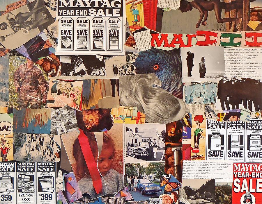 900x702 Collage Painting By Troy Thomas - Collage Painting