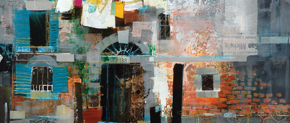 590x250 Collage And Texture In Painting Step By Step Guide - Collage Painting