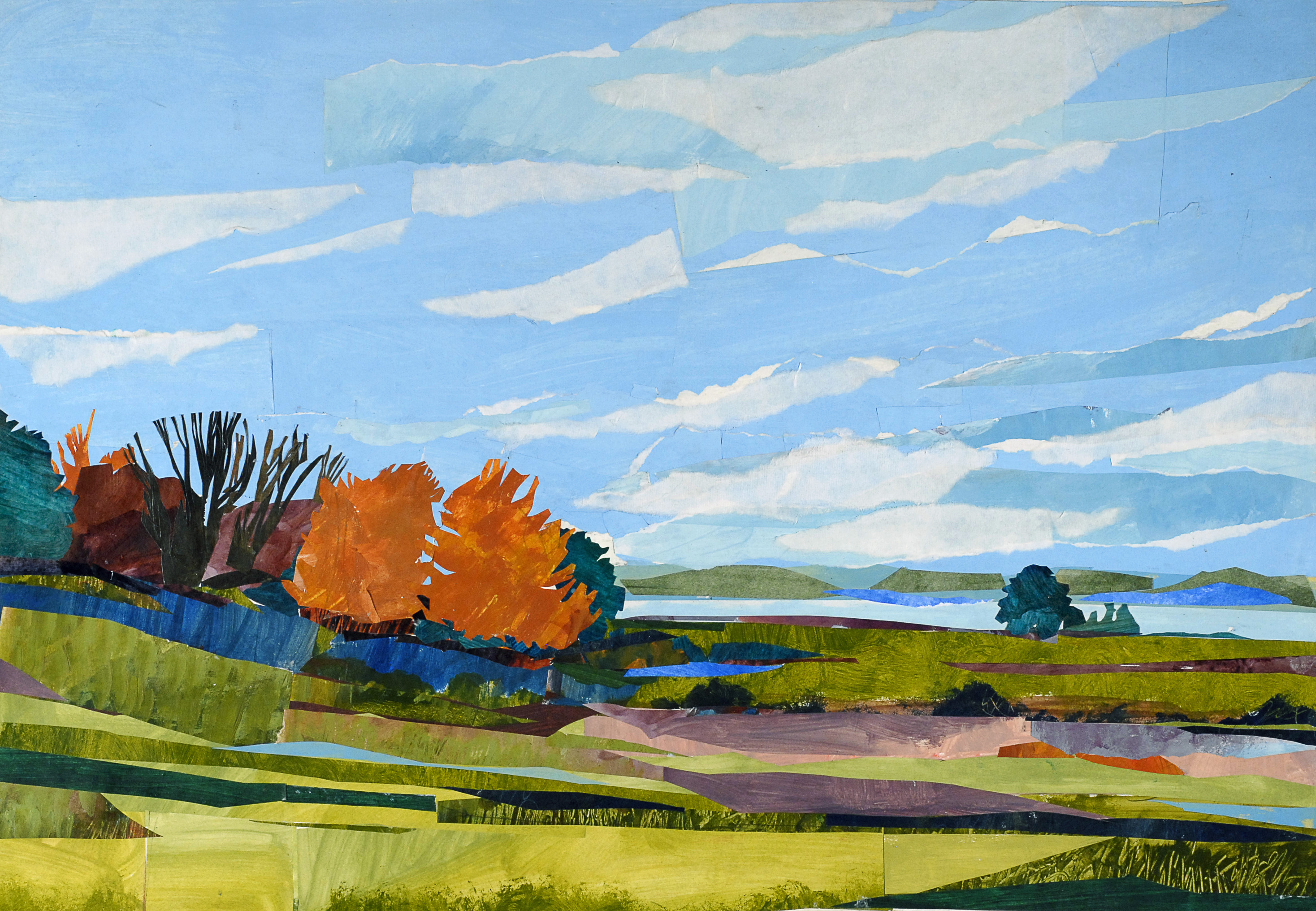 2936x2032 Collage Landscape Robin Brooks Art - Collage Painting Artists