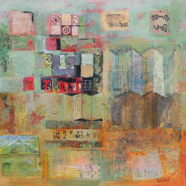 633x633 Japanese Inspired Collages By Sylvia Paul On Display - Collage Painting Artists