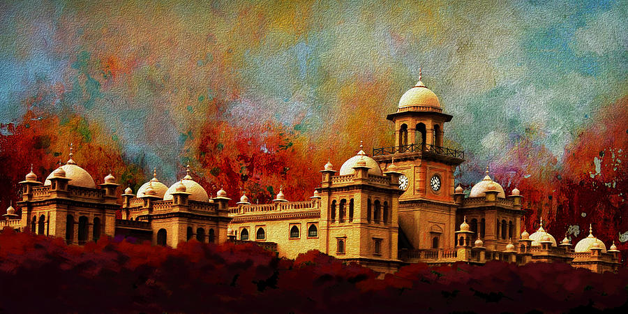 900x450 Islamia College Lahore Painting By Catf - College Painting