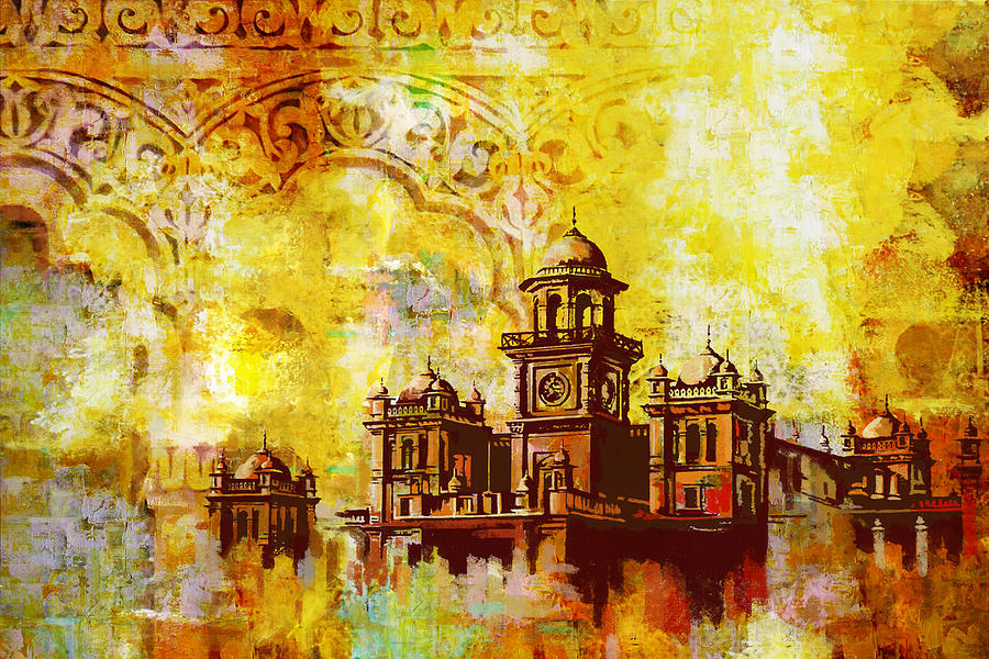 900x600 Islamia College Peshawar Painting By Catf - College Painting