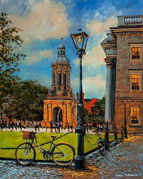 482x600 Painting Print Of Bicycle Parked - College Painting