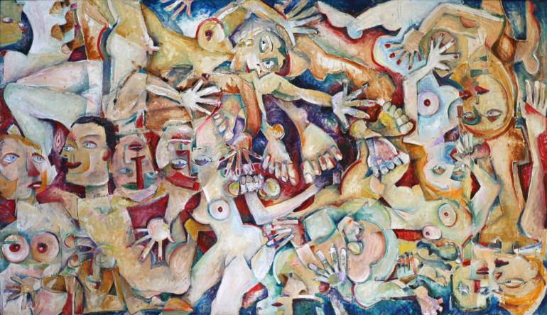 770x444 Saatchi Art That College Party Painting By Ted Meyer - College Painting