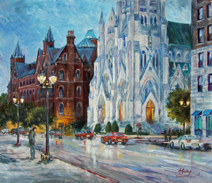 900x780 Slu And College Church Painting By Irek Szelag - College Painting