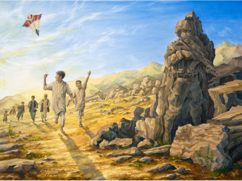 800x600 Us Army War College Paintingthe Rock Of Hope And Freedom - College Painting