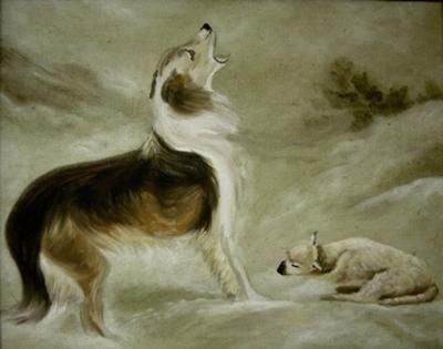 400x315 Sheppard Guarding The Lost Lamb My Grand Mother Has A Print - Collie And Lamb Painting
