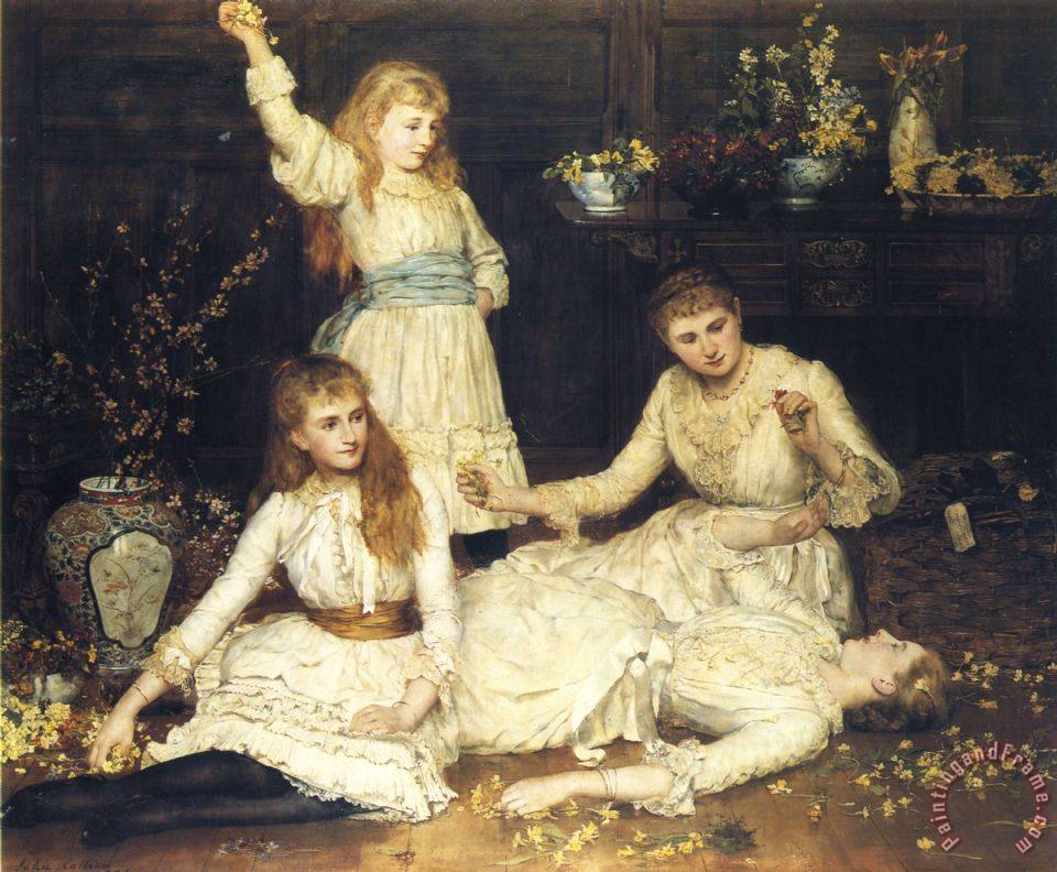 960x792 John Collier May, Agatha, Veronica, And Audrey The Daughters - Collier Painting