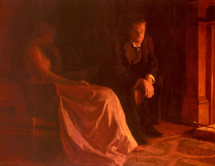 700x541 The Confession, 1902 - Collier Painting