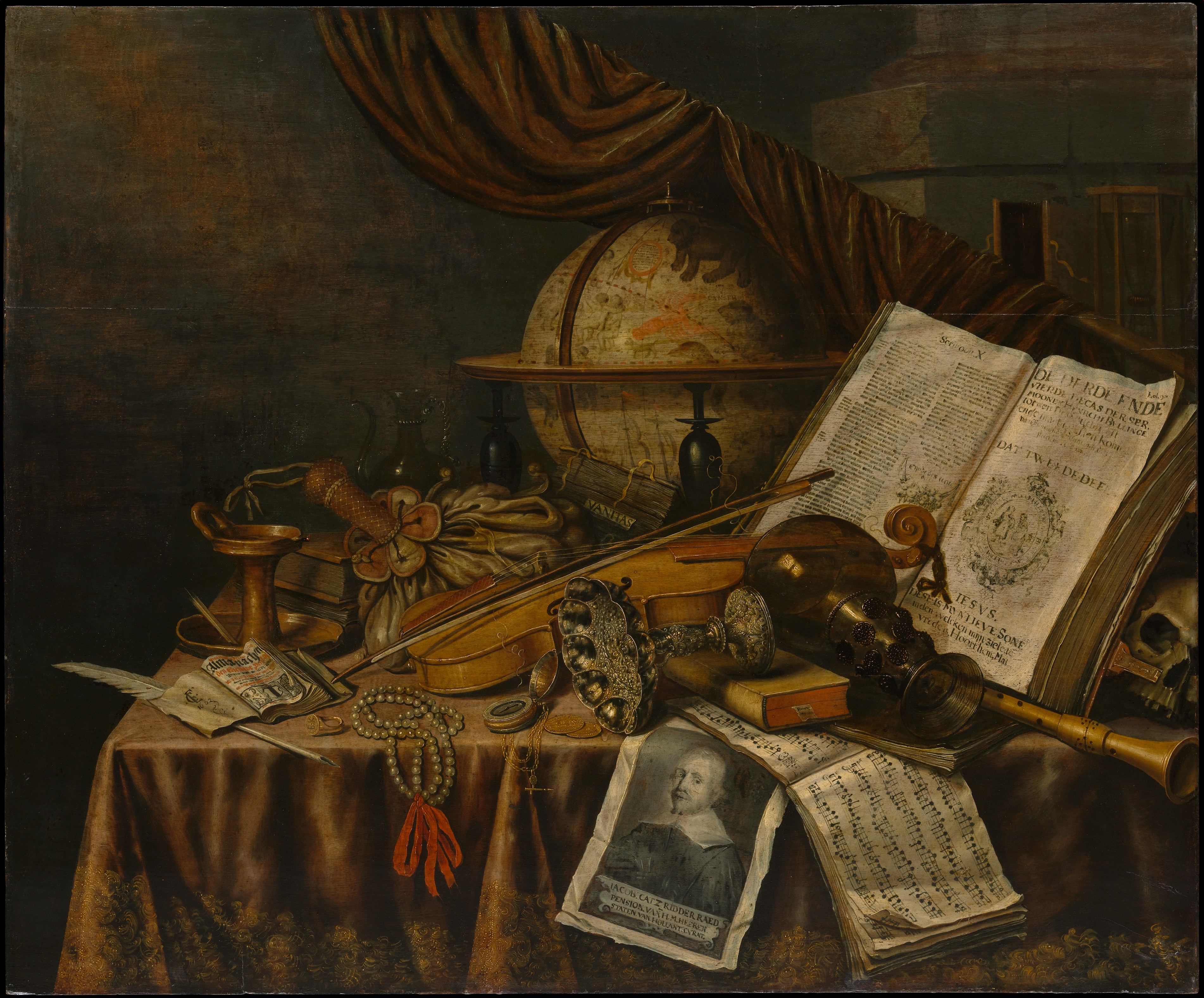 3805x3153 Edwaert Collier Vanitas Still Life The Met - Collier Painting