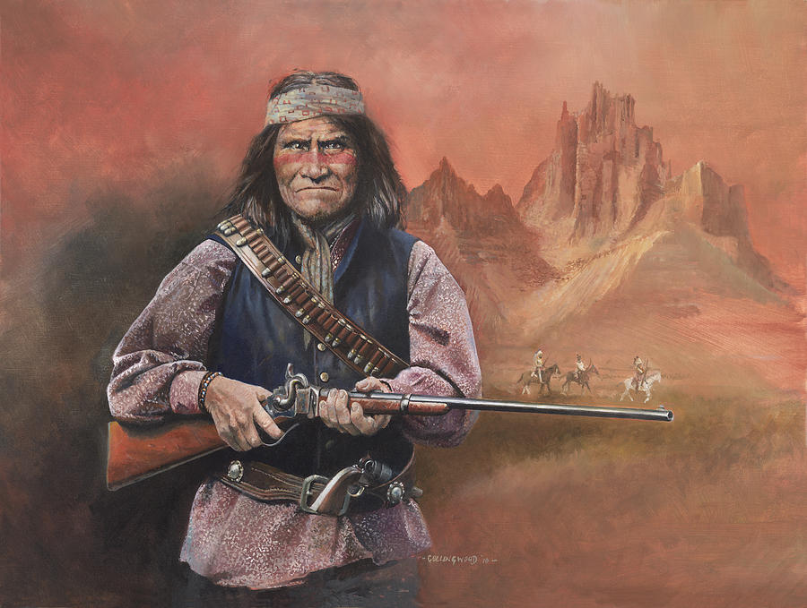 900x679 Geronimo Painting By Chris Collingwood - Collingwood Painting