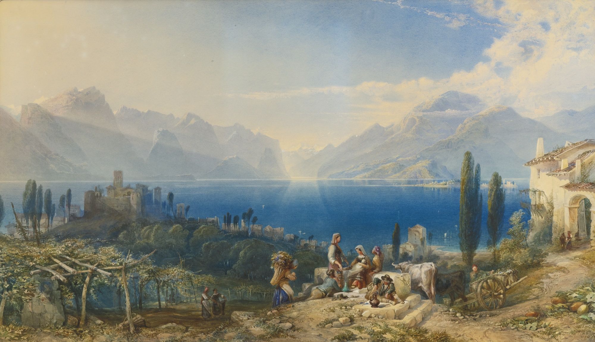 2000x1151 William Collingwood Smith, R.w.s. Lago Di Garda Paintings - Collingwood Painting