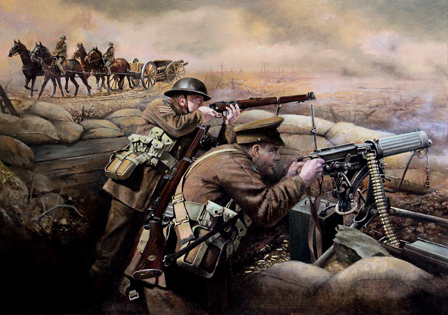 900x632 The Battle Of Fromelles Painting By Chris Collingwood - Collingwood Painting