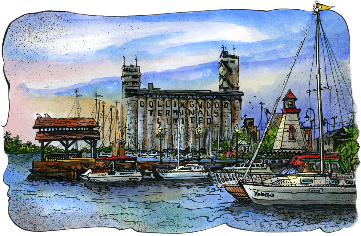 1200x784 Collingwood, Ontario By David Crighton - Collingwood Painting