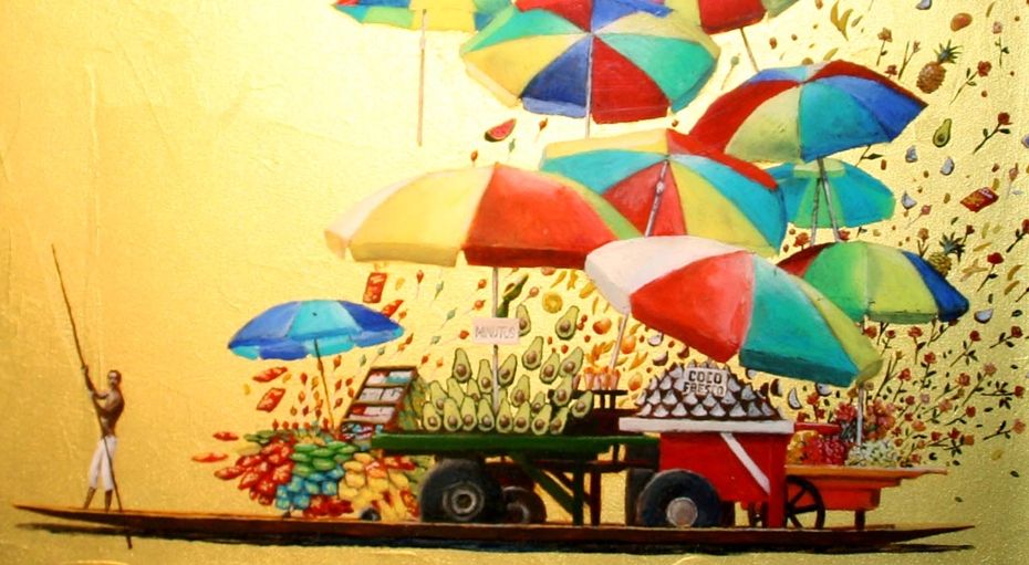 930x511 Pedro Ruiz, 1957 ~ Conceptual Painter Illustrations - Colombian Painting