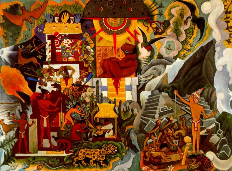 795x587 Pre Colombian America (Painting By Rivera) A W E S T R U C K W - Colombian Painting