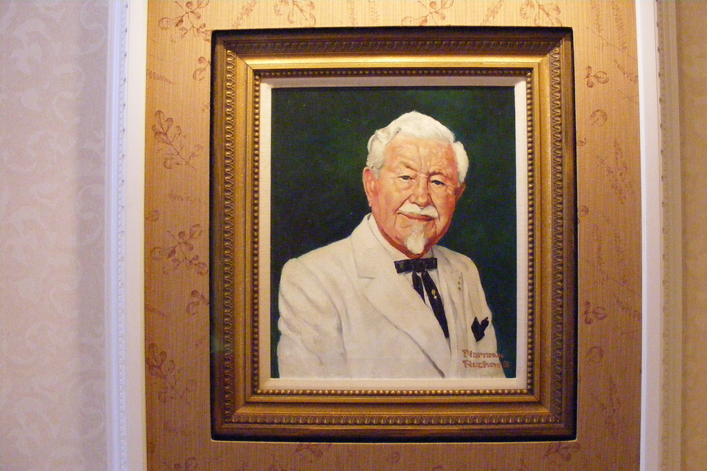 1024x683 Colonel Sanders By Norman Rockwell Yum Headquarters - Colonel Sanders Painting